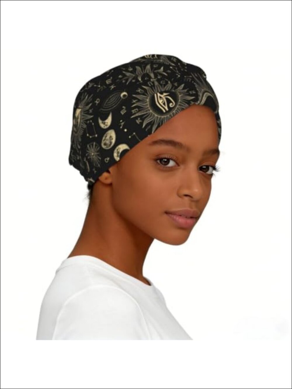 Polyester Pre-Tied Head Scarf Hat Sleep Bonnet Chemo Cap Women